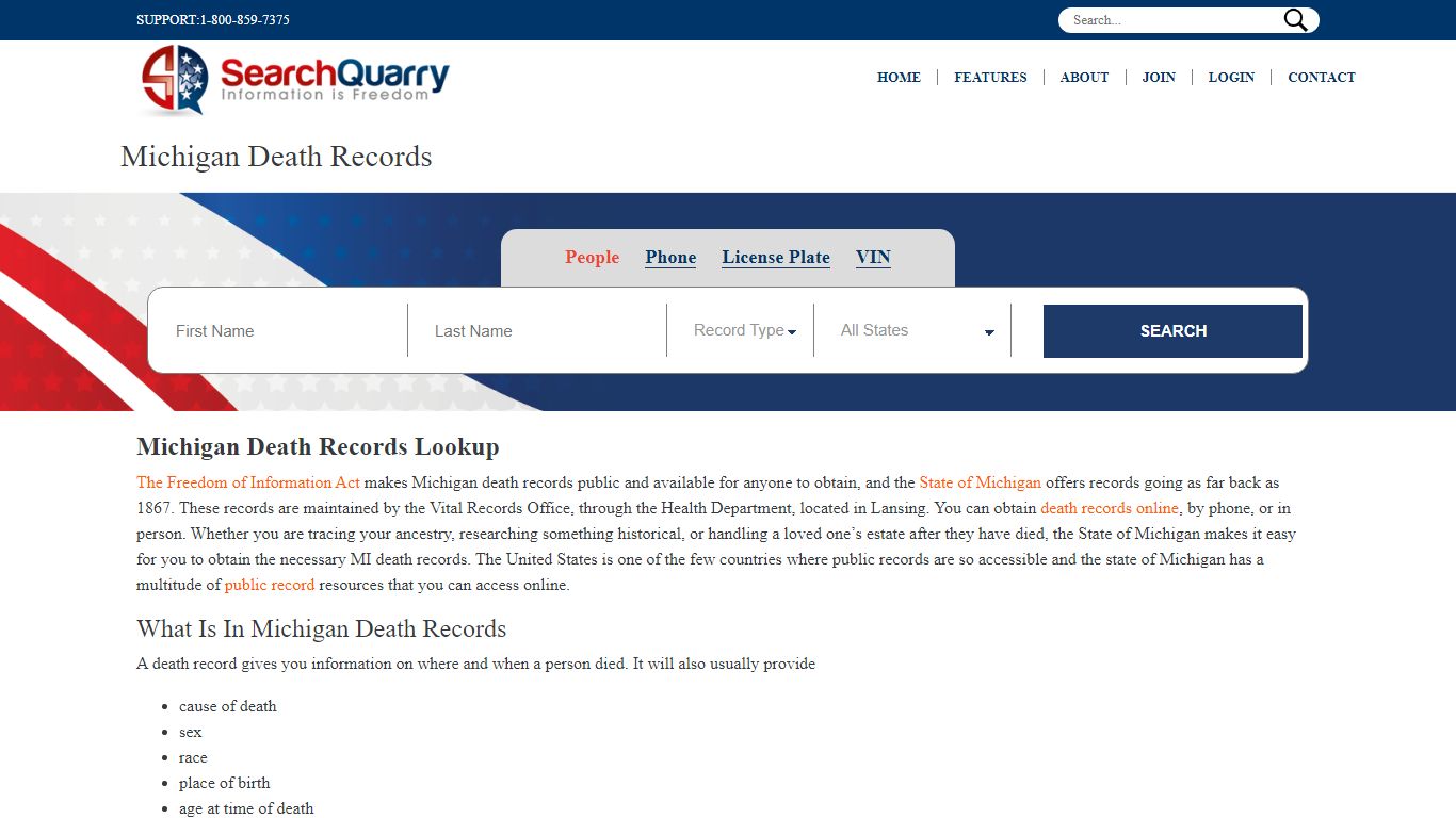 Michigan Death Records | Enter a Name to View Death ...
